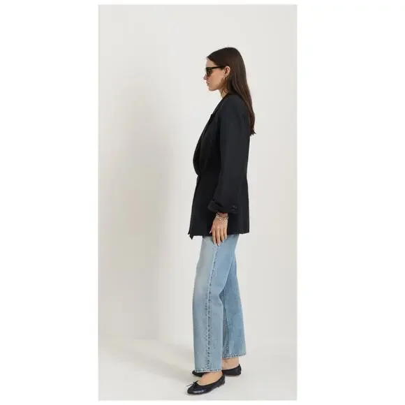Alex Mill Soho Waisted Blazer in Linen & Cotton Size Small